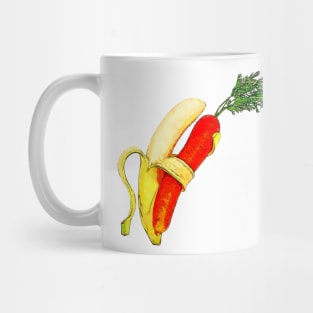 Dancing Banana and Carrot Mug